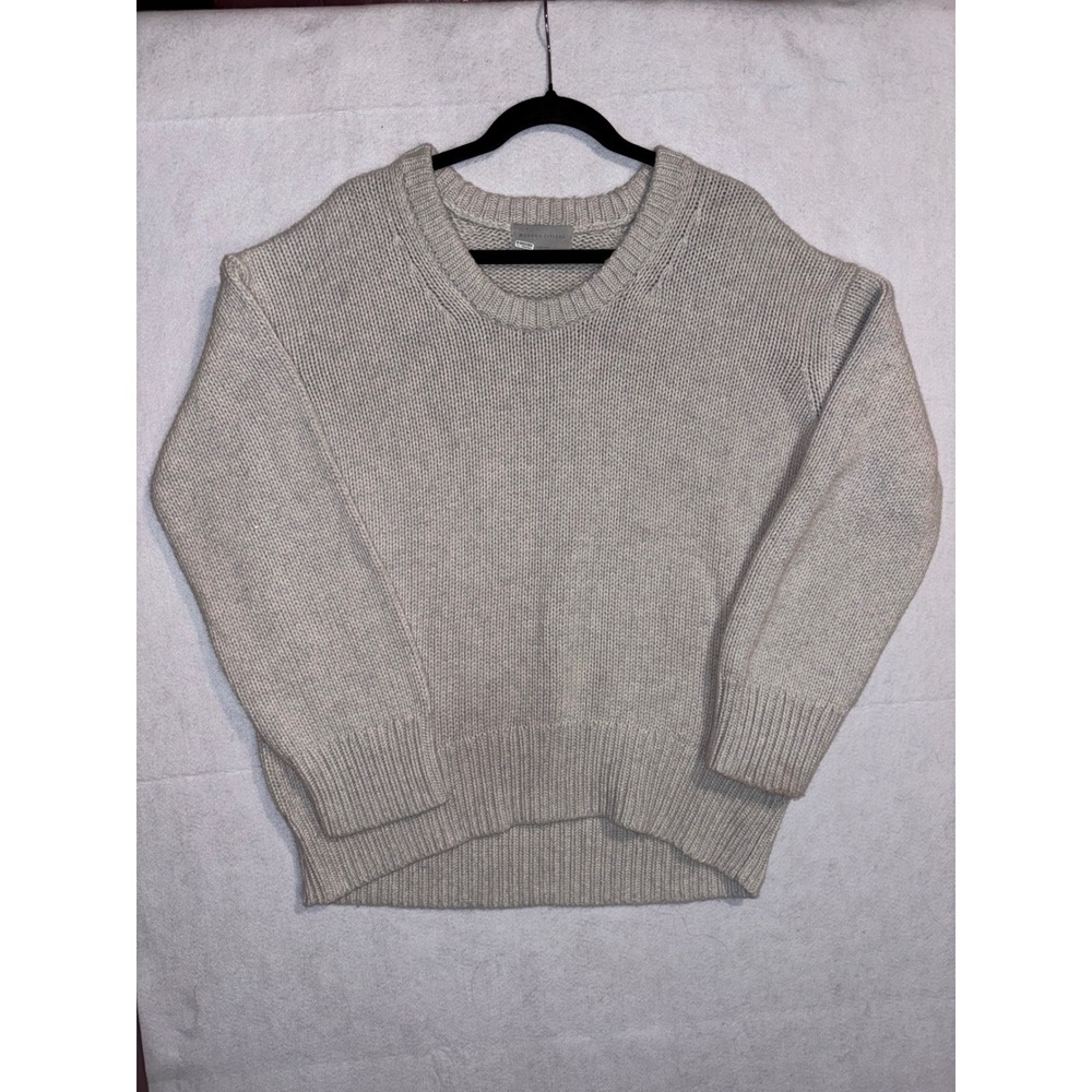 Modern Citizen Light Gray Blue Organic‎ Cotton Merino Wool Chunky Knit Sweater M
